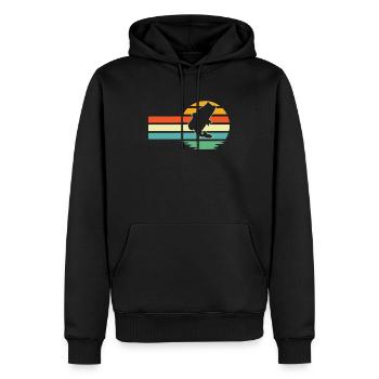 Pêche à la ligne - Sweat à capuche Premium bio Homme - noir - Devant - Nico (187cm)