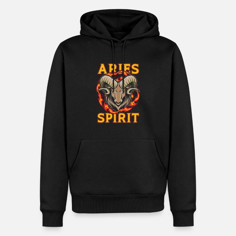 Bélier Feu Feu - Sweat à capuche Premium bio Homme - noir