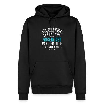 Lustige Augenarzt Sprüche Sehkraft Brille Augen - Männer Premium Bio Hoodie - Schwarz - Vorne - Nico (187cm)