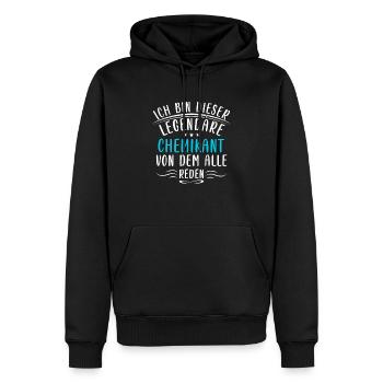 Lustige Chemikant Sprüche Labor Chemie Experiment - Sweat à capuche Premium bio Homme - noir - Devant - Nico (187cm)