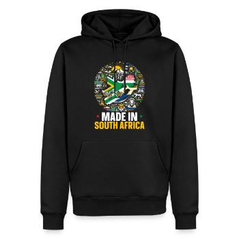 Südafrika Pride Südafrikanische Flagge - Männer Premium Bio Hoodie - Schwarz - Vorne - Nico (187cm)