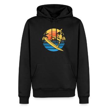 Surfer Surfen - Männer Premium Bio Hoodie - Schwarz - Vorne - Nico (187cm)