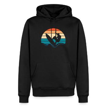 Surfer Surfen - Männer Premium Bio Hoodie - Schwarz - Vorne - Nico (187cm)