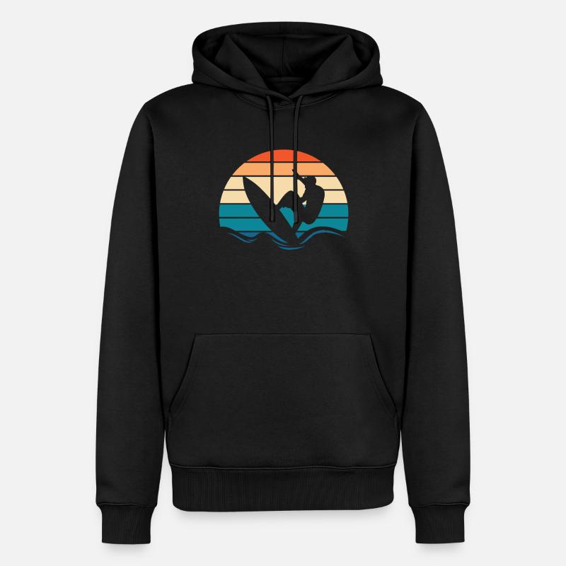 Surfeur Surf - Sweat à capuche Premium bio Homme - noir