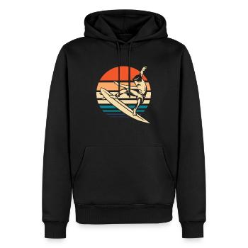 Surfer Surfen - Männer Premium Bio Hoodie - Schwarz - Vorne - Nico (187cm)