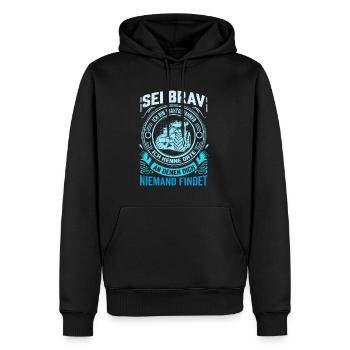 Traktorfahrer - Traktor Landwirtschaft Erntezeit - Männer Premium Bio Hoodie - Schwarz - Vorne - Nico (187cm)