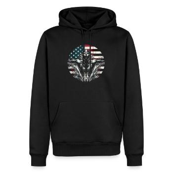 Natation USA Flag Femme Nateuse - Natation - Sweat à capuche Premium bio Homme - noir - Devant - Nico (187cm)