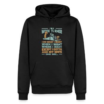 Drechseln Drechsler - Männer Premium Bio Hoodie - Schwarz - Vorne - Nico (187cm)