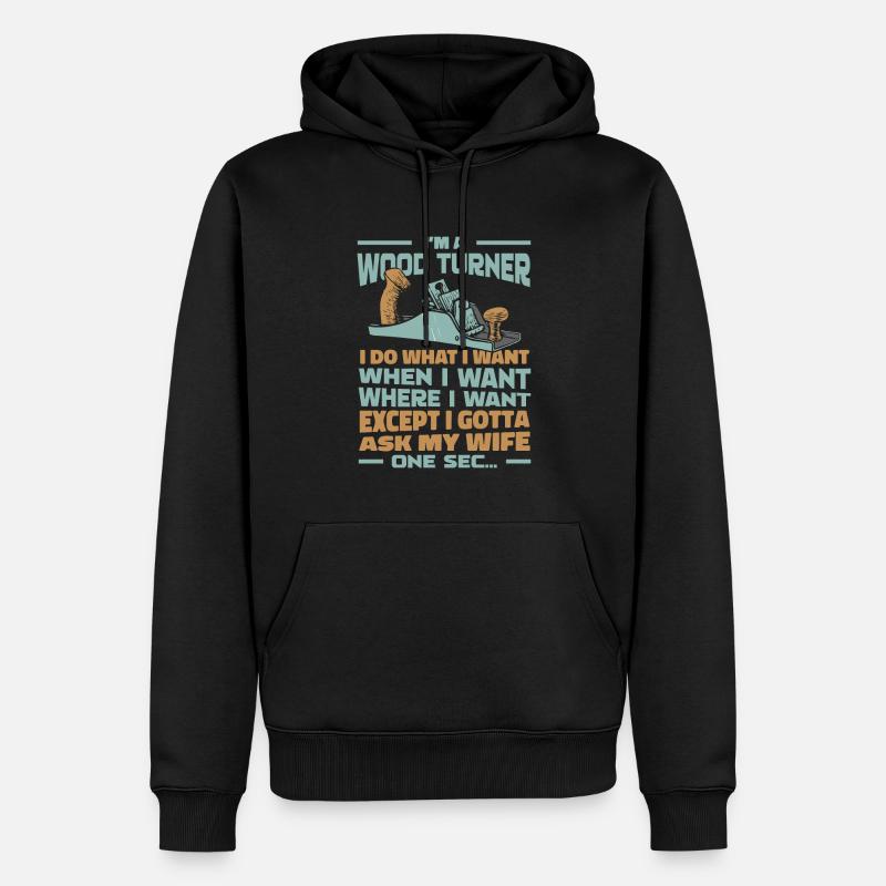 Drechseln Drechsler - Männer Premium Bio Hoodie - Schwarz