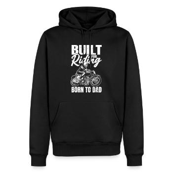 Motorrad Biker Motorbike Motorcycle Dad - Männer Premium Bio Hoodie - Schwarz - Vorne - Nico (187cm)
