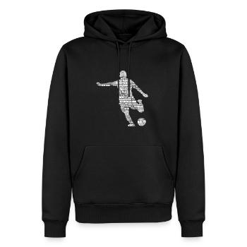Maillot de footballeur Garçons Enfants Cool Soccer - Sweat à capuche Premium bio Homme - noir - Devant - Nico (187cm)