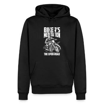 Motorrad Biker Motorbike Motorcycle Therapy - Männer Premium Bio Hoodie - Schwarz - Vorne - Nico (187cm)