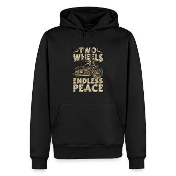 Motorrad Biker Motorbike Motorcycle Therapy - Men’s Premium Organic Hoodie - black - Front - Nico (187cm)