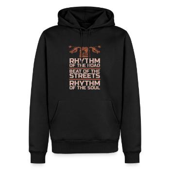 Moto Motard Motard - Sweat à capuche Premium bio Homme - noir - Devant - Nico (187cm)