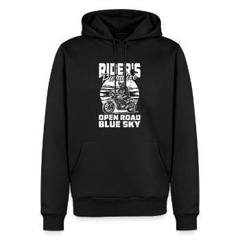 Motorrad Biker Motorbike - Männer Premium Bio Hoodie - Schwarz - Vorne - Nico (187cm)