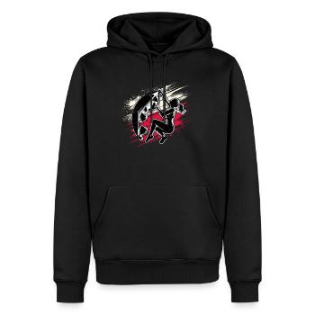 Polen Kletterer - Frau Boulderer Klettern - Männer Premium Bio Hoodie - Schwarz - Vorne - Nico (187cm)