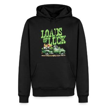 St. Patrick's Day: Jede Menge Glück - Männer Premium Bio Hoodie - Schwarz - Vorne - Nico (187cm)