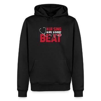 Krankenschwester Ekg - Männer Premium Bio Hoodie - Schwarz - Vorne - Nico (187cm)