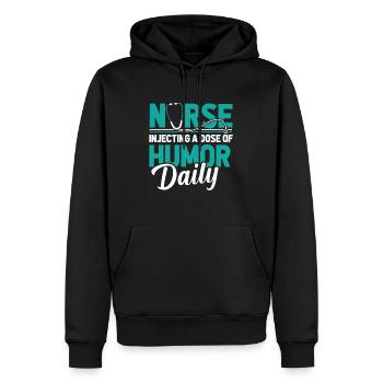 Krankenschwester - Männer Premium Bio Hoodie - Schwarz - Vorne - Nico (187cm)