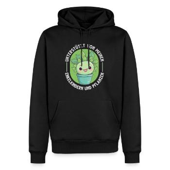 Unterstützt Von Grandchildren And Plants Design - Männer Premium Bio Hoodie - Schwarz - Vorne - Nico (187cm)
