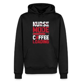 Krankenschwester Kaffee Koffein - Männer Premium Bio Hoodie - Schwarz - Vorne - Nico (187cm)