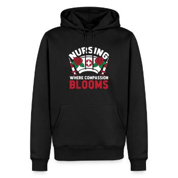 Krankenschwester - Männer Premium Bio Hoodie - Schwarz - Vorne - Nico (187cm)