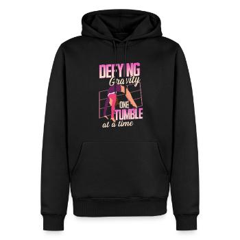Tumbling Fitness Akrobatik - Männer Premium Bio Hoodie - Schwarz - Vorne - Nico (187cm)