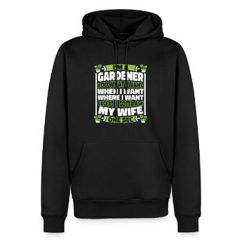 Hobbygärtner Garten - Männer Premium Bio Hoodie - Schwarz - Vorne - Nico (187cm)