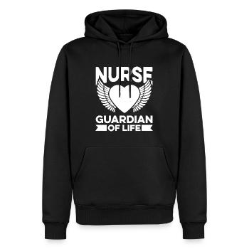 Krankenschwester Engel Spirituell - Männer Premium Bio Hoodie - Schwarz - Vorne - Nico (187cm)