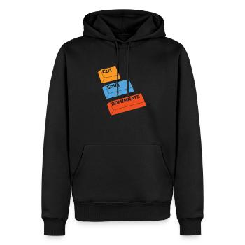 Gamer Gaming Raccourcis clavier Ctrl Alt Défaite - Sweat à capuche Premium bio Homme - noir - Devant - Nico (187cm)