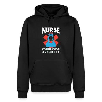 Krankenschwester - Männer Premium Bio Hoodie - Schwarz - Vorne - Nico (187cm)