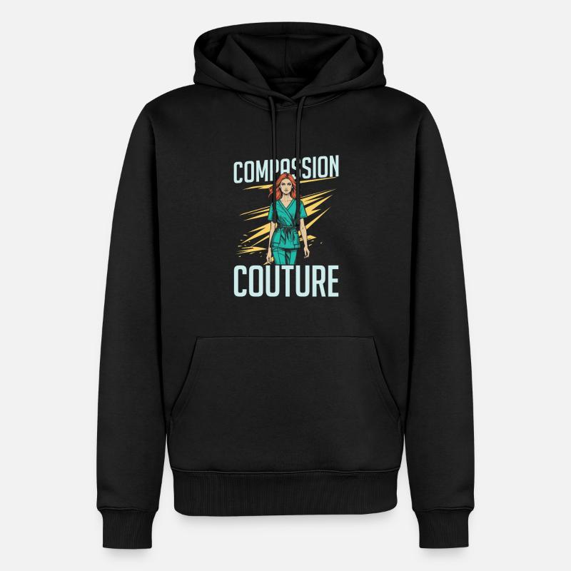 Mode d’infirmière - Sweat à capuche Premium bio Homme - noir