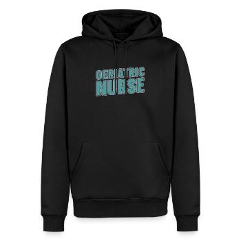 Infirmière gériatrique Krankenschwester - Sweat à capuche Premium bio Homme - noir - Devant - Nico (187cm)