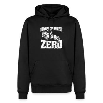 Sports équestres équestres à cheval - Sweat à capuche Premium bio Homme - noir - Devant - Nico (187cm)