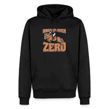 Sports équestres équestres à cheval - Sweat à capuche Premium bio Homme - noir - Devant - Nico (187cm)