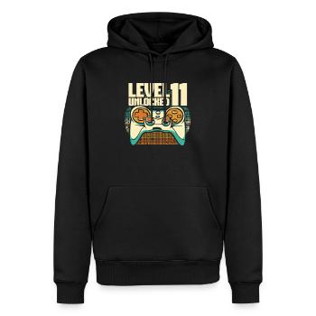 Gamer Gaming Level 11 Unlocked - Männer Premium Bio Hoodie - Schwarz - Vorne - Nico (187cm)