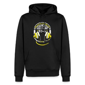 Notruf Leitstelle Einsatzzentrale Blah Blah Blah - Männer Premium Bio Hoodie - Schwarz - Vorne - Nico (187cm)