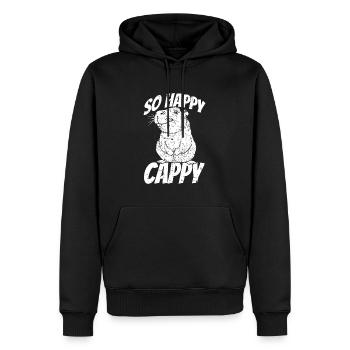 Capybara Wasserschwein - Männer Premium Bio Hoodie - Schwarz - Vorne - Nico (187cm)