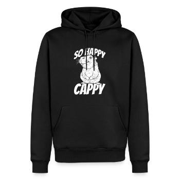 Capybara Wasserschwein - Männer Premium Bio Hoodie - Schwarz - Vorne - Nico (187cm)