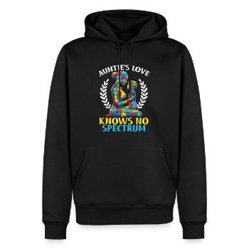 Tante Autisme Meilleure Tante De Tous Les Temps - Sweat à capuche Premium bio Homme - noir - Devant - Nico (187cm)