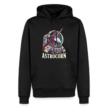 Astrocorn Astronaut Unicorn Mythical Creature - Men’s Premium Organic Hoodie - black - Front - Nico (187cm)