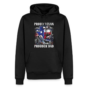 Vatertag Texan Daddy Texas Vaterschaft - Männer Premium Bio Hoodie - Schwarz - Vorne - Nico (187cm)