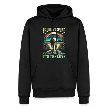 Vatertag, Stiefvater, Vaterschaft, Bester Vater - Männer Premium Bio Hoodie - Schwarz - Vorne - Nico (187cm)