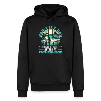 Vatertag Golfspieler Golfer Vaterschaft - Männer Premium Bio Hoodie - Schwarz - Vorne - Nico (187cm)
