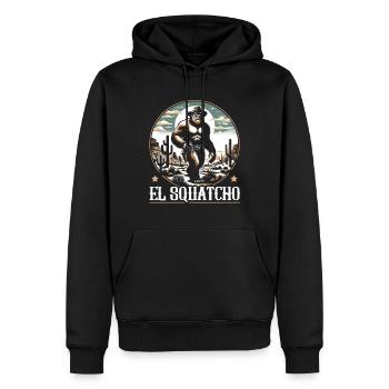 Western Bigfoot Lover Sasquatch Yeti - Männer Premium Bio Hoodie - Schwarz - Vorne - Nico (187cm)