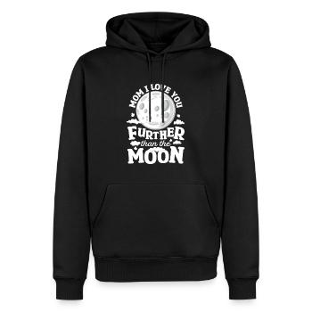 Lune Luna Amour Lune Maman - Sweat à capuche Premium bio Homme - noir - Devant - Nico (187cm)