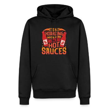 Scharfes Essen-Pfeffer-Liebhaber-Outfit für scharf - Männer Premium Bio Hoodie - Schwarz - Vorne - Nico (187cm)