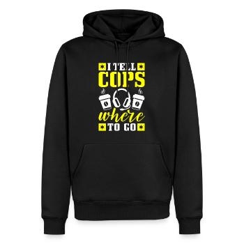Emergency Call Control Center Operations Center - Men’s Premium Organic Hoodie - black - Front - Nico (187cm)