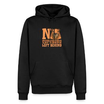 Capybara Wasserschwein - Männer Premium Bio Hoodie - Schwarz - Vorne - Nico (187cm)