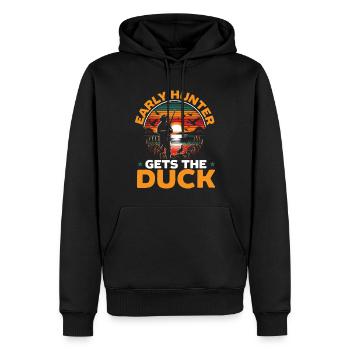 Chasseur de canards Duckaholic Waterfowl Chasse au canard - Sweat à capuche Premium bio Homme - noir - Devant - Nico (187cm)